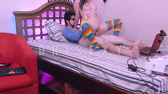 Dri Sexy deepthroats and talks dirty while fucking her friend's cock