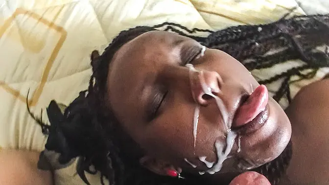 Ebony babe gets fucked and gets ass to mouth during fake job interview