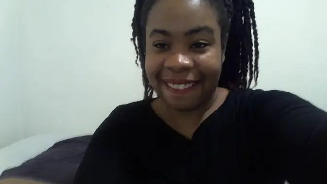 Ebony BBW Cami Creams her creamy black pussy