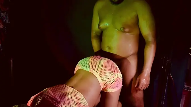 Ebony couple goes at it hard doggystyle all night