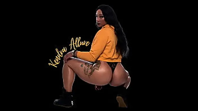 ebony couple kisses in the shower while he worships her ass