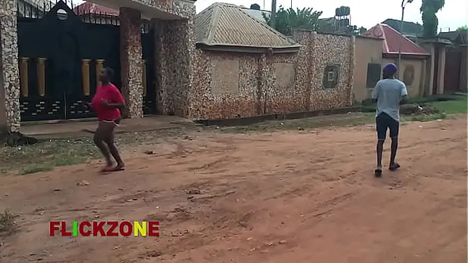 Ebony Girl Next Door Gives Hot Blowjob in Living Room