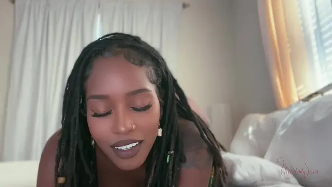 Ebony MILF dom teases and denies her stepson