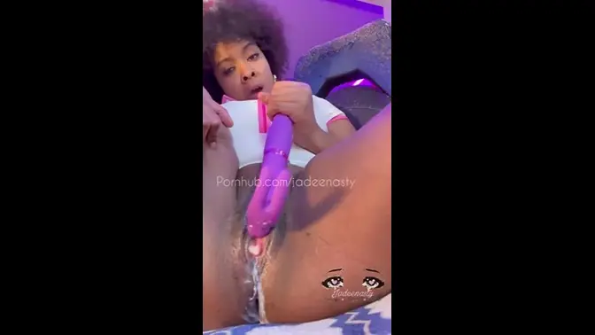 Ebony nurse gets her pussy licked and squirted