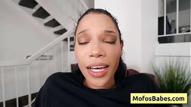 Ebony slut gets her bald pussy pounded hard by huge cock