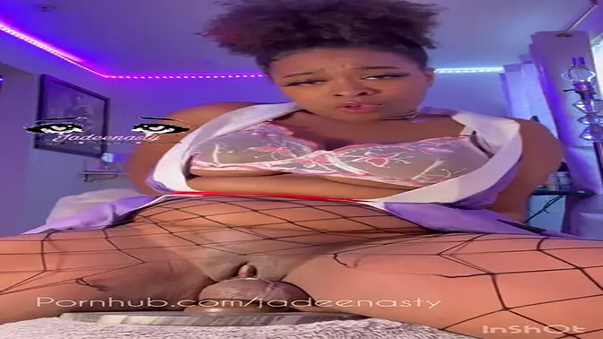 Ebony Wife rides cock in intense cosplay fuck session