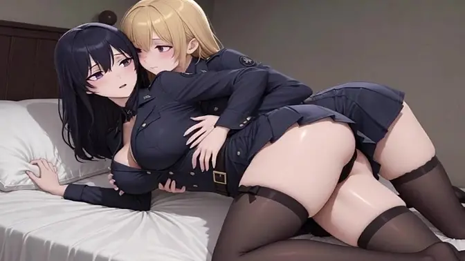 Elegant animated characters in intimate sex acts