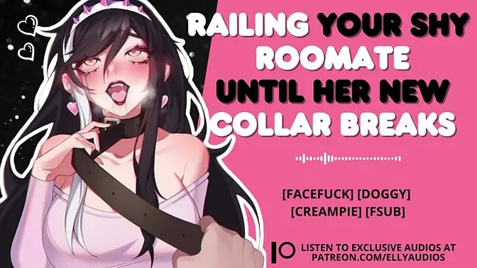 Elly Audios' shy roommate takes a hard pounding