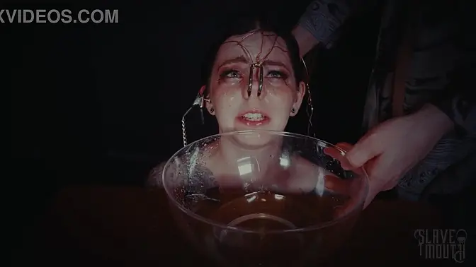 Emo Goth Teen Punished with Piss in Extreme Bondage Scene