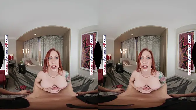 Enchanting redheaded MILF rides reverse cowgirl