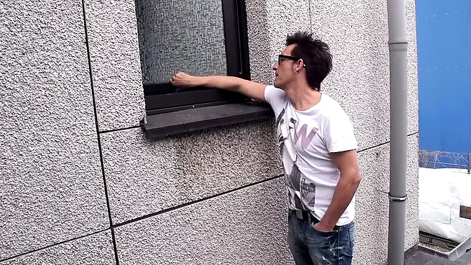 European Beauty Gives the Best Blowjob to Two Big Cocks