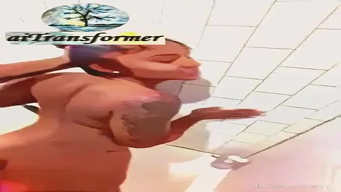 Exotic wife gags on BBC in shower