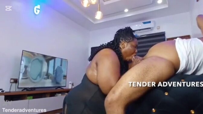 Facial Cumshot , sloppy Blowjob and BBW Ebony Standing Doggy| FULL VIDEO