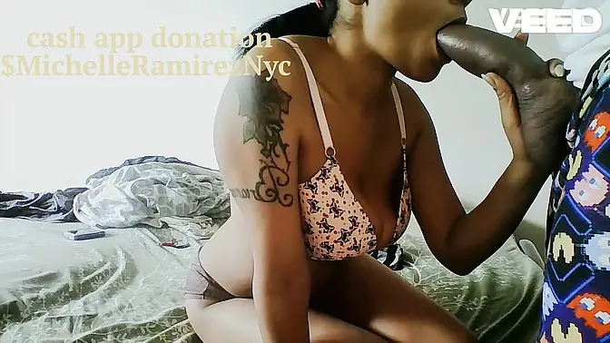 Fat black cock swallows 10 inches deep