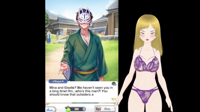 Forest fox-girl's big tits get fondled