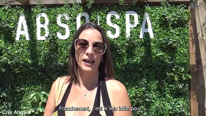 French MILF shows off her favorite club and rides cock