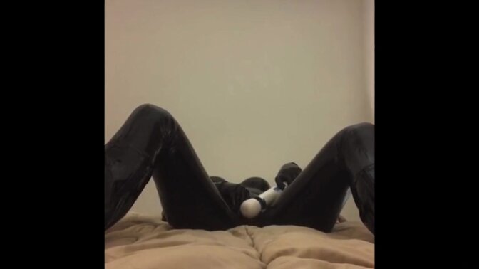 French rubber slave gets dominated by a magic wand