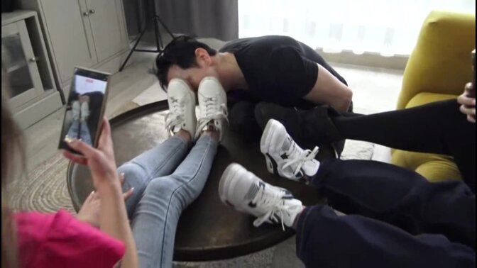 Fun with our foot slave!