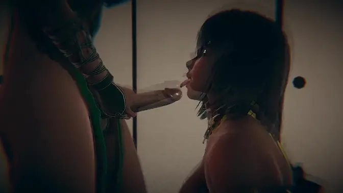 Futa - Mortal Kombat - Tanya gets fucked by Jade - 3D Porn