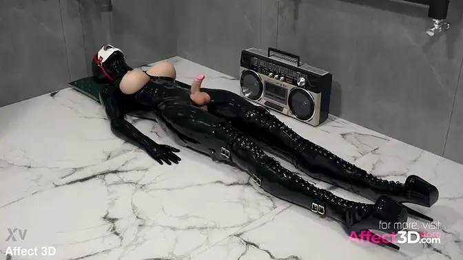 Futanari Blonde in Kinky Animated Threesome