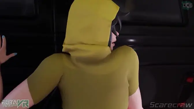 Futanari girl gets doggystyle pounded by big dick in VR