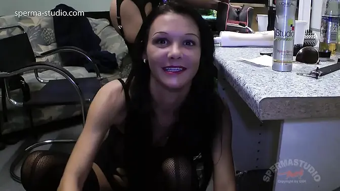 Gangbang slut Julie Skyhigh gets creampied in full length scene