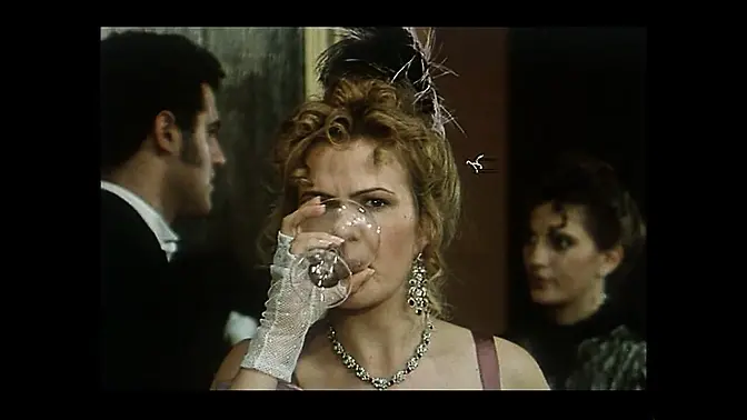 German amateur Rebecca takes two big cocks in her mouth and ass