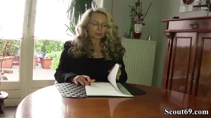 German big natural tits MILF seduces neighbor to fuck