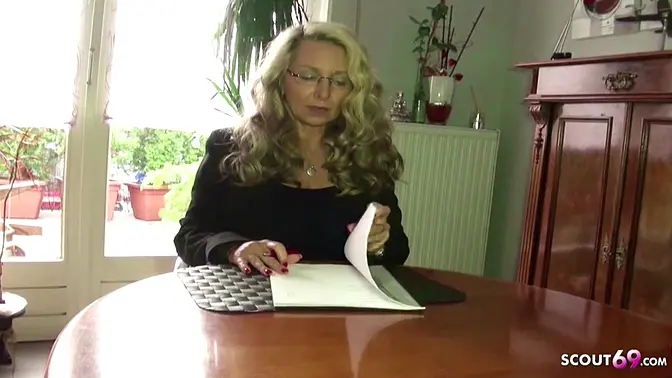 German mature teacher gets rough anal sex at privated tutoring