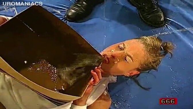 German milf gets a double blowjob and gangbang