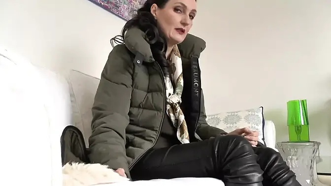 German MILF Lady Victoria Valente gives POV JOI and foot worship