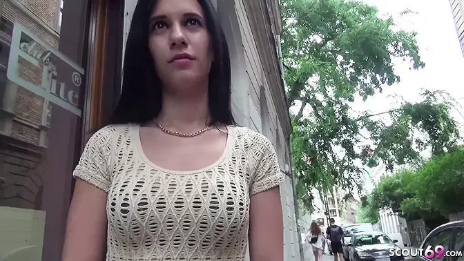 German scout seduces 18yr old small teen at casting