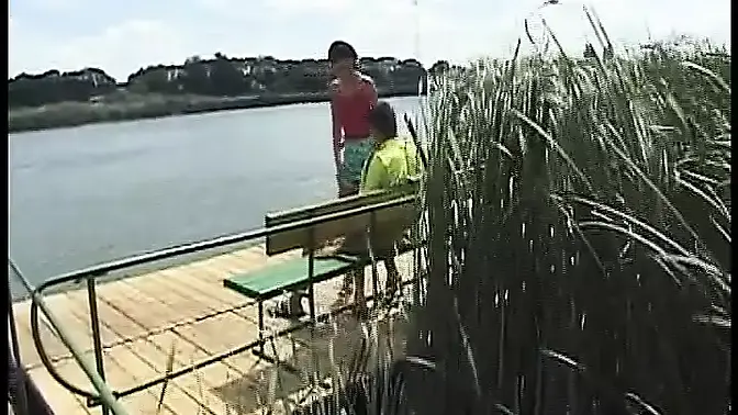 German slut gets a hard fuck at the lake
