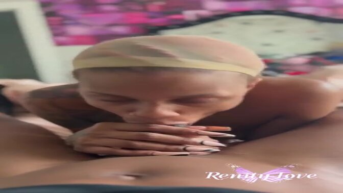 Ghetto Ebony Girl Sloppy Deep Throat BBC Until He Cums