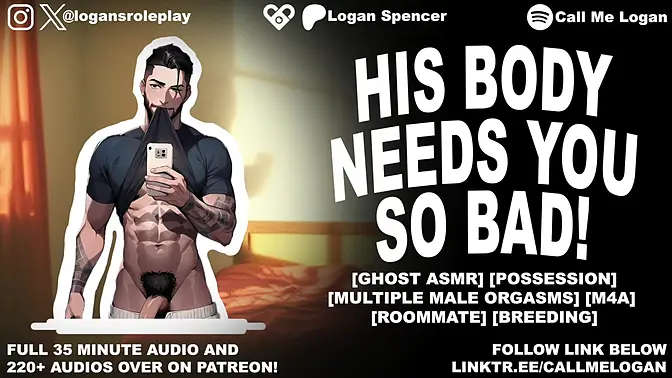 Ghost Possesses Roommate - Breeds Him With His Cock