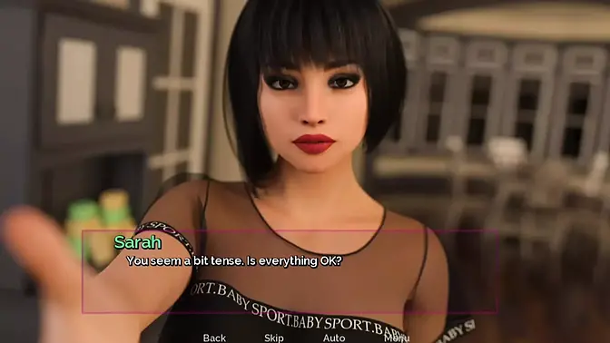 Girl sucks cock in 3D kitchen animation