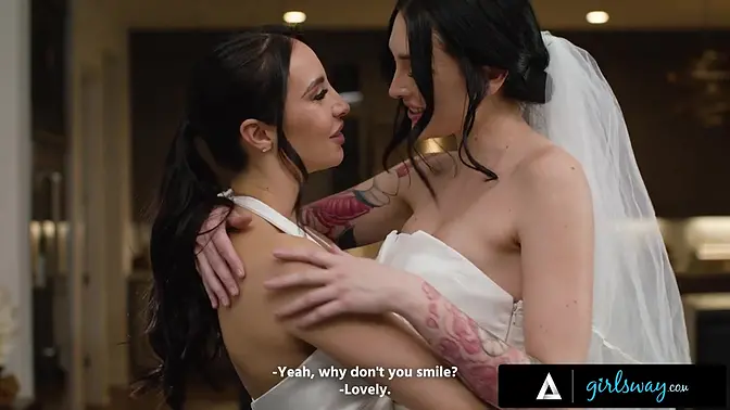 GIRLSWAY - Melissa Stratton & Charlotte Sins’ Wedding Dream Sparks Intense Scissoring & Fingering