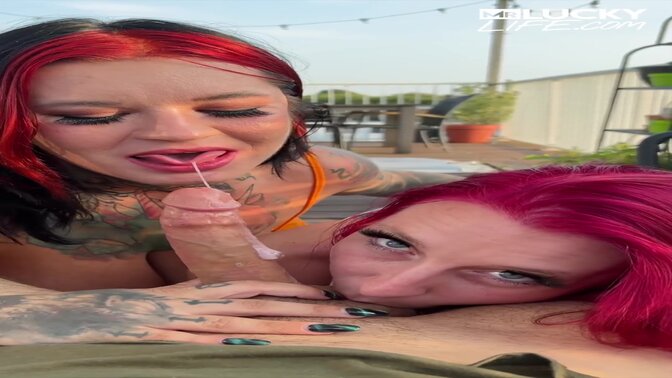 Gorgeous redhead Sabien Demonia and naughty girl Aspen