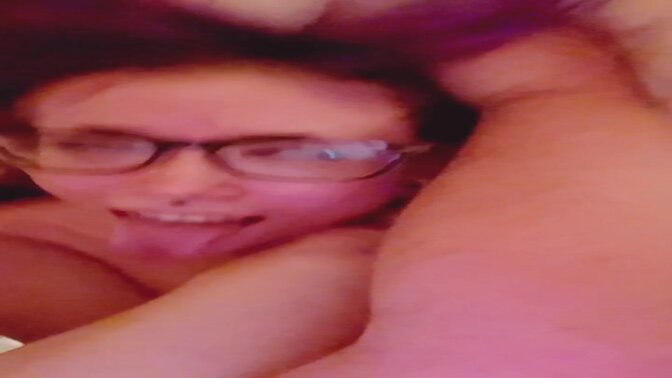 Goth Mommy Tries Cock with Tattoos and Purple Hair