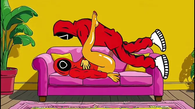 Guy watches as hot anime babes give him a blowjob