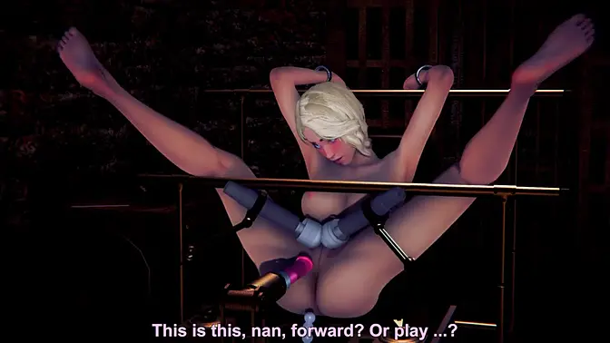 Gwen tests out a new sex machine