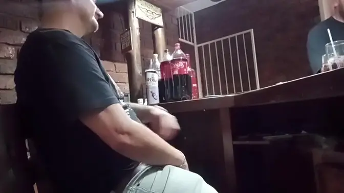 Gym dude jerks off while friend fucks a hot slut