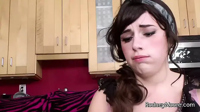 Hairy babe with huge pussy lips gets fucked