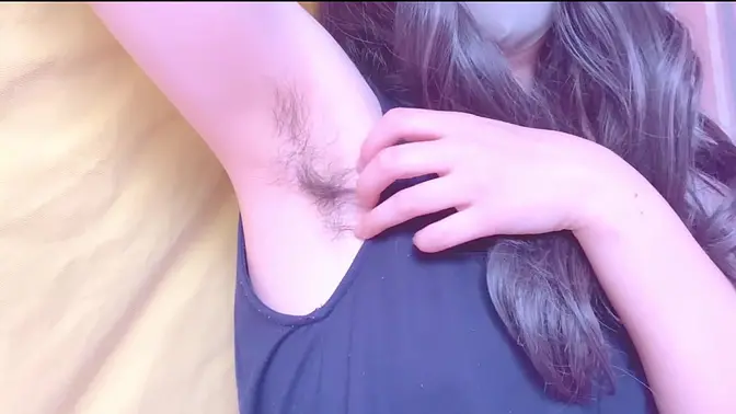 Hairy country girl rubs her natural bush and masturbates