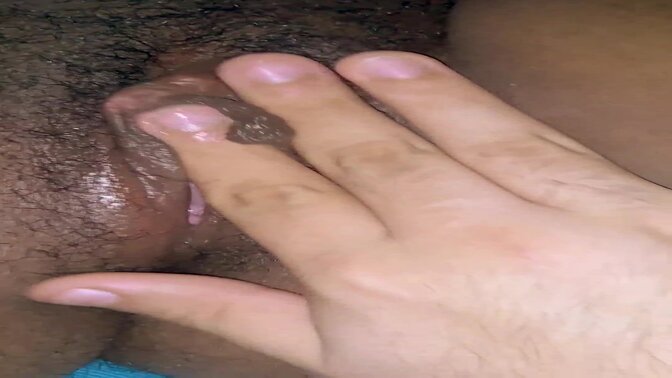 Hairy Latina MILF gives a wet and squirty show with her juicy black pussy