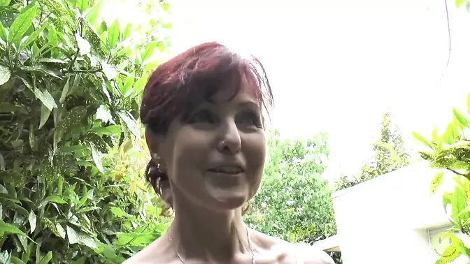 Hairy MILF Joyce gets her ass fucked hard