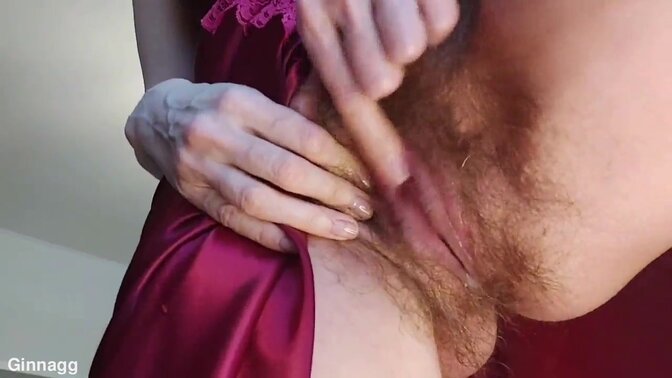 Hairy MILF pleasures herself in POV solo scene