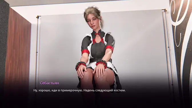 Hairy pussy and pretty girl in 3D hentai game