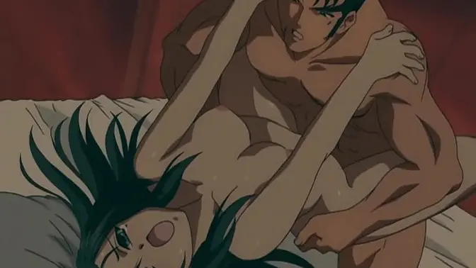 Hairy Slut rides cock in wild hentai session