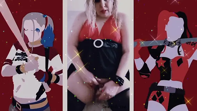 Harley Quinn MILF dominates with big pussy and dildo